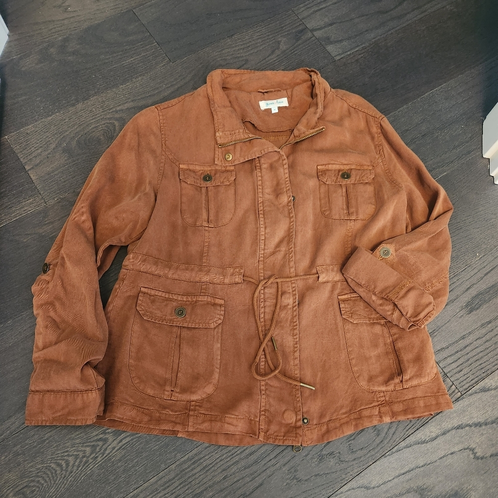 Grace and Lace Tencel Cargo jacket